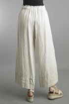 Linen Floral Hem Pant by: Tempo Paris (2-Colors)