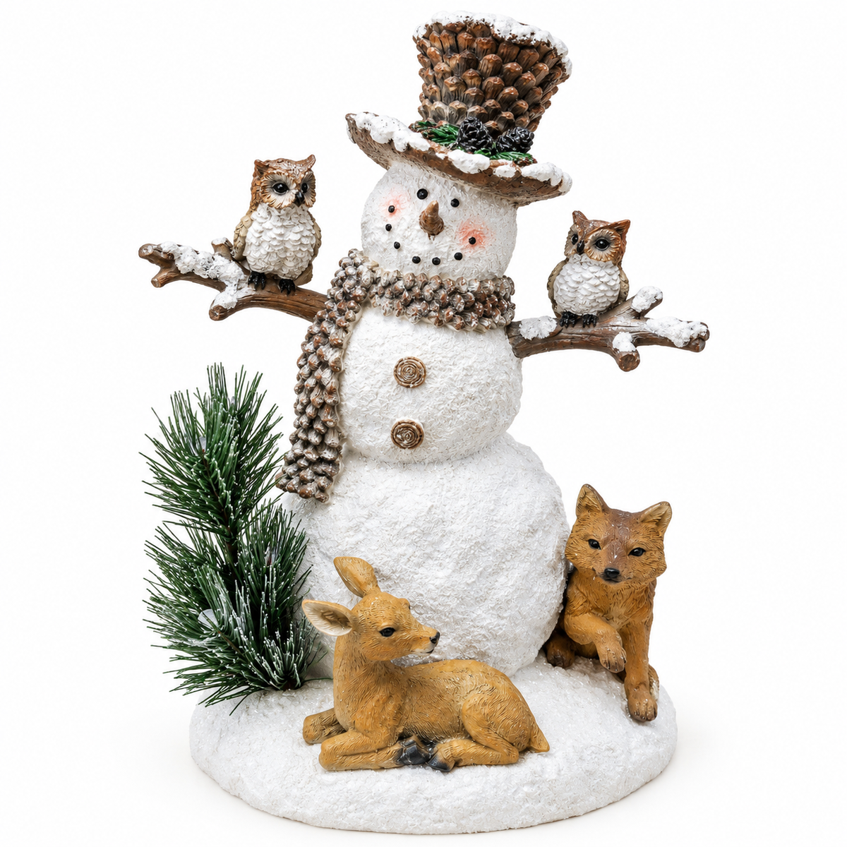 11" Forest Snowman with Friends