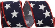 2.5" x 10 Yards Celebration Stars Wired Edge Ribbon