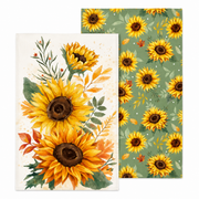 18" x 30" Two-Sided Quick Dry Kitchen Towel Harvest Sunflower