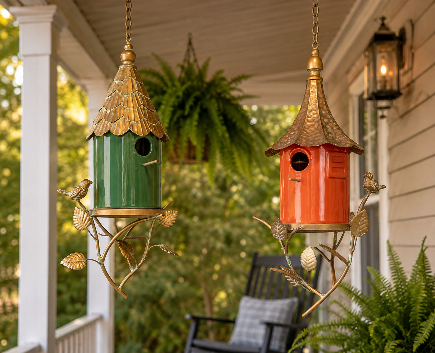Hanging Metal Porcelain Birdhouse (2-Styles)