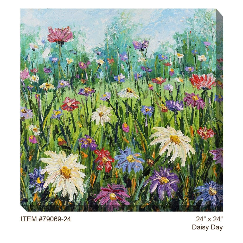 24" x 24" Daisy Day Outdoor Canvas Art
