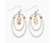 Two Tone Layered Drop Earrings