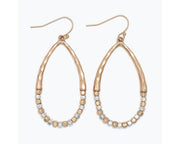 Hammered Two Tone Bead Earrings