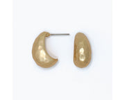 Hammered Burnish Gold Drop Earrings