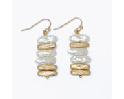 Gold & Pearl Nugget Earrings
