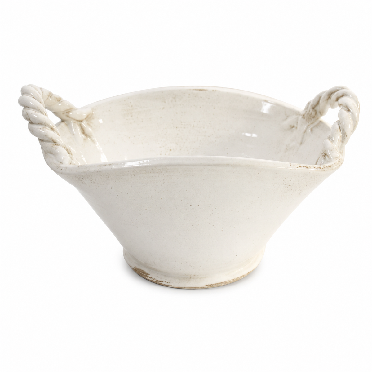 Hand Thrown White Stoneware Bowl