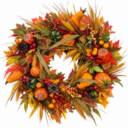 Custom Harvest Gathered Wreath