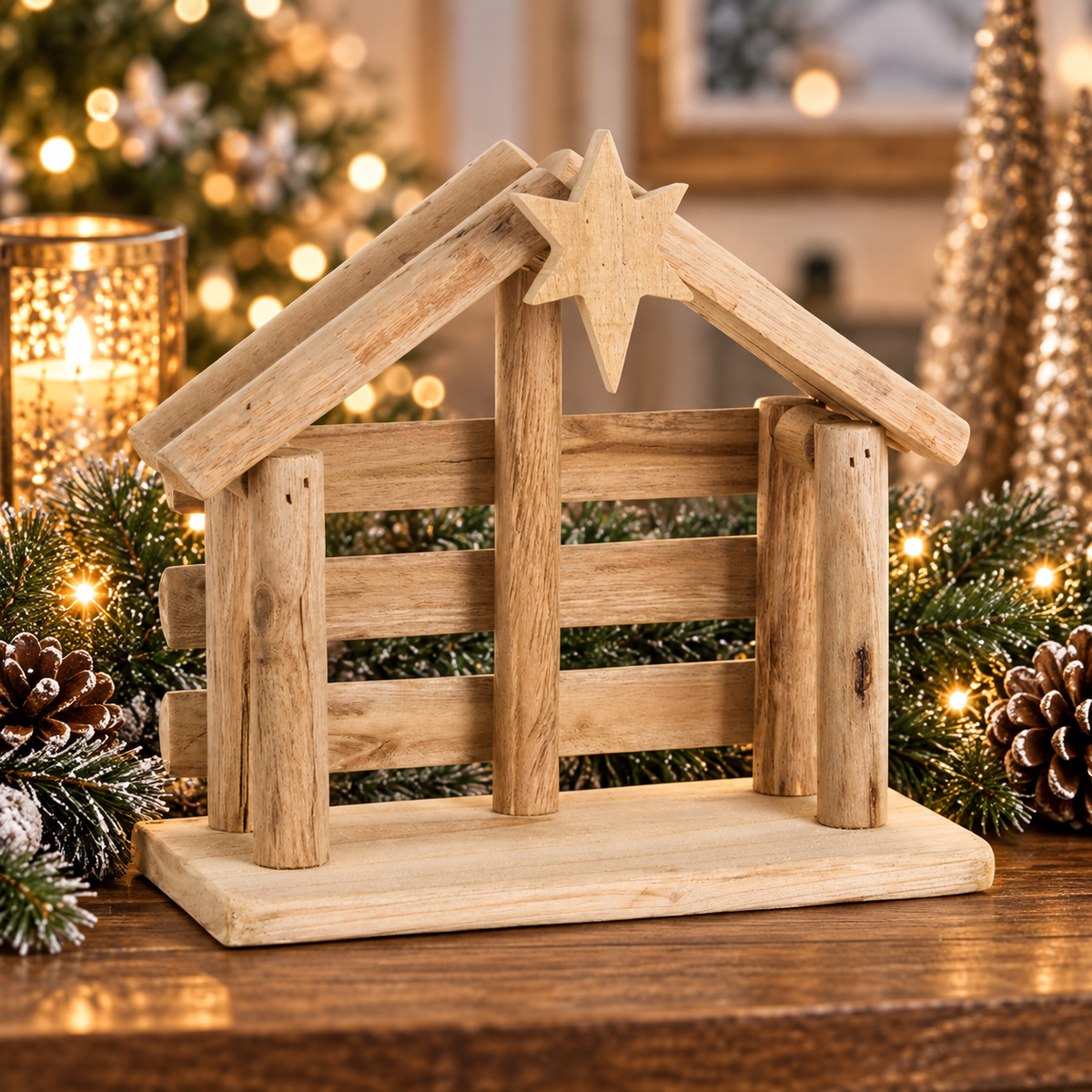 7.5" Away in the Manger Creche