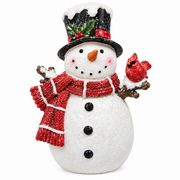 Shimmer Snowman with Cardinal