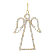 Rhinestone Gold Angel Ornament