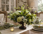 Custom English Garden Arrangement in Tuscan Pedestal Container