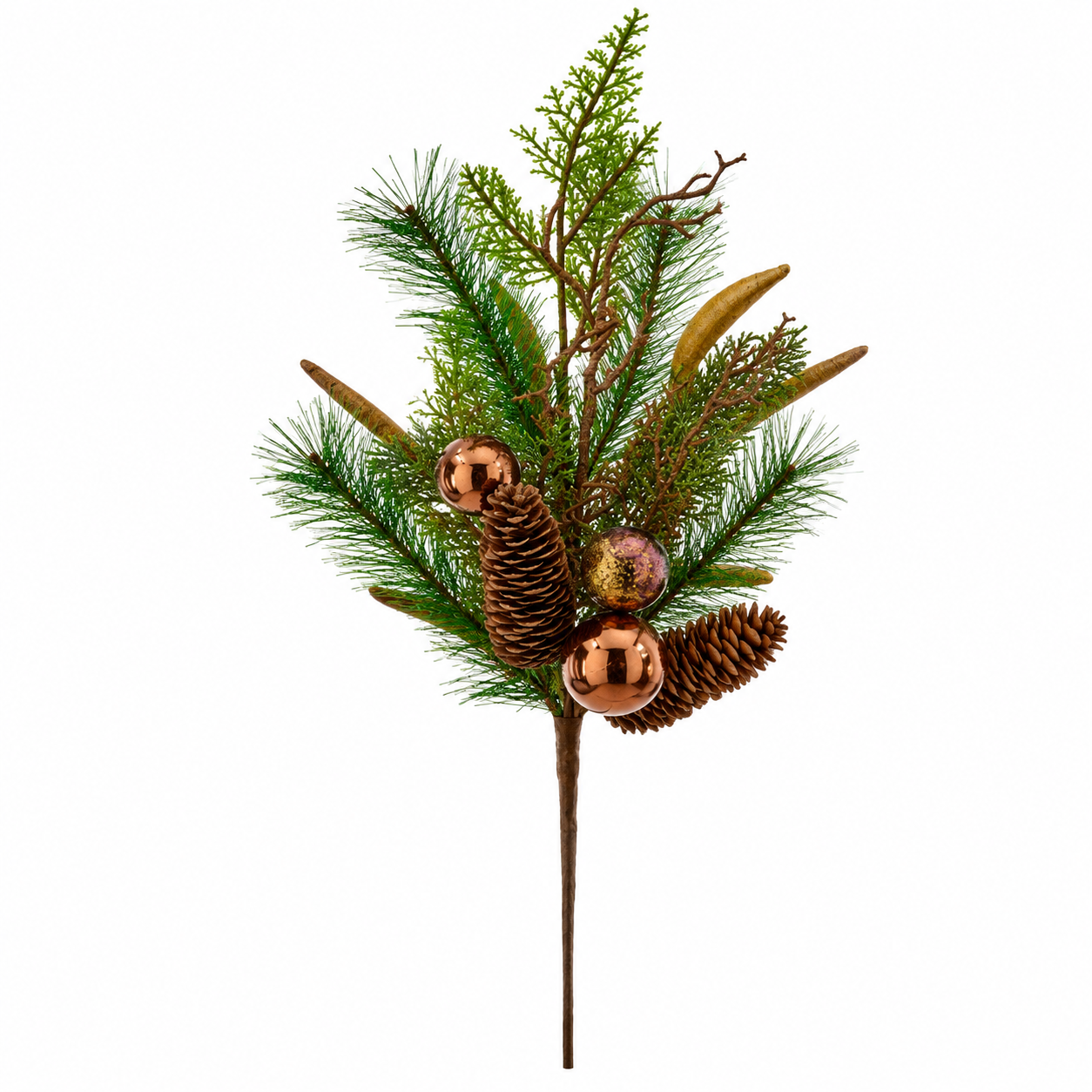 22" Antler Pinecone Spray