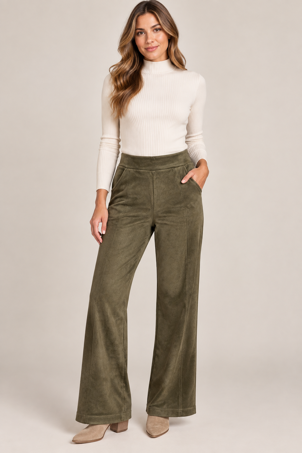 Suede Feel Pants (3 Colors)