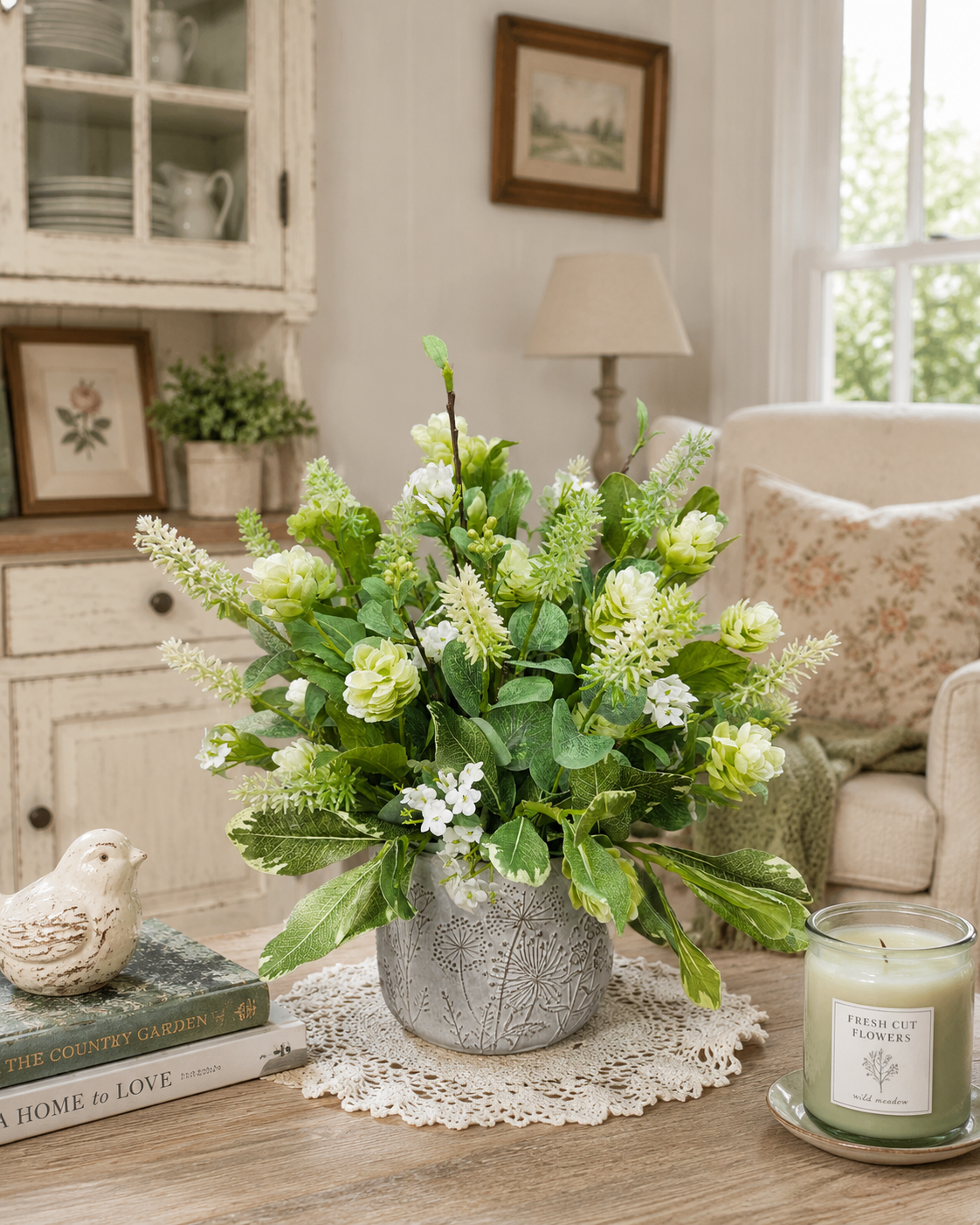 Custom Hops and Spirea Arrangement