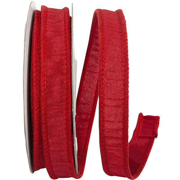 7/8" x 10 Yds Dupioni Supreme Wired Edge Red Ribbon