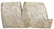 2.5" x 10 YDS Scroll Glitter Filligree Ribbon