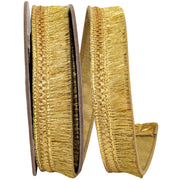 7/8" x 5 Yards Fringed Beaded Deluxe Wired Edge Ribbon