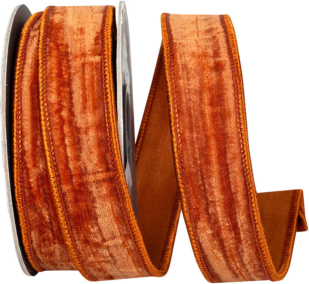 Crushed Velvet Touch Deluxe Wired Edge Ribbon