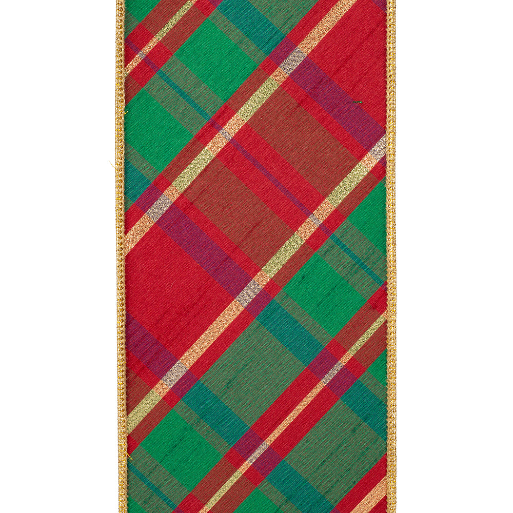Double Sided Wired Diagonal Striped Tradition Ribbon (2-Sizes)