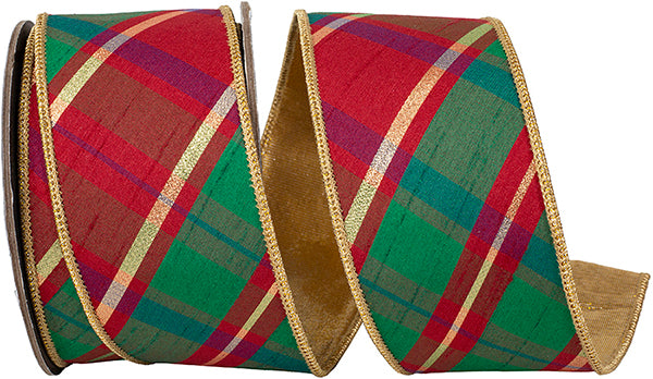 Double Sided Wired Diagonal Striped Tradition Ribbon (2-Sizes)