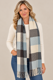 Plaid Frosty Fringe Scarf By: Simply Noelle