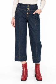Denim Wide Leg Cropped Jeans by: Picadilly