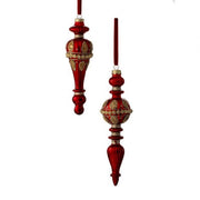 Mercury Glass Jewel Finial Ornament (2-Styles)