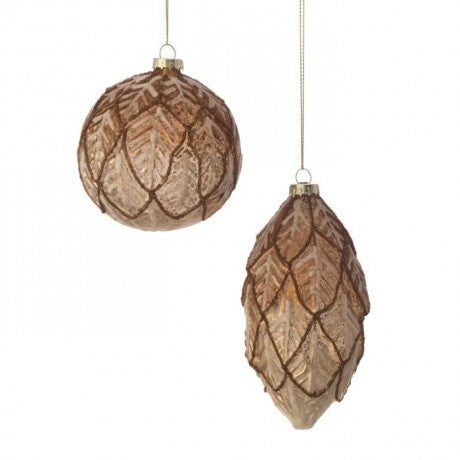 Glass Pinecone Ornament (2-Styles)