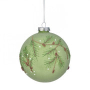 4" Frosted Pinecone Beaded Ornament