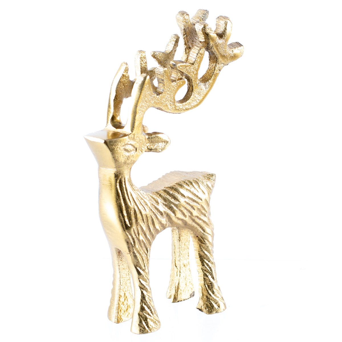 Standing Aluminum Gold Deer (2-Sizes)
