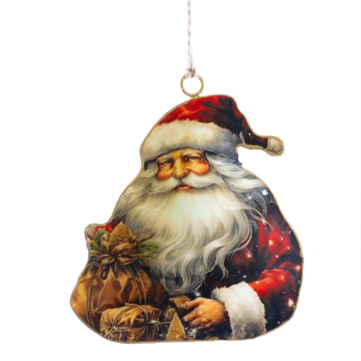 Metal Santa Toy Bag Ornament