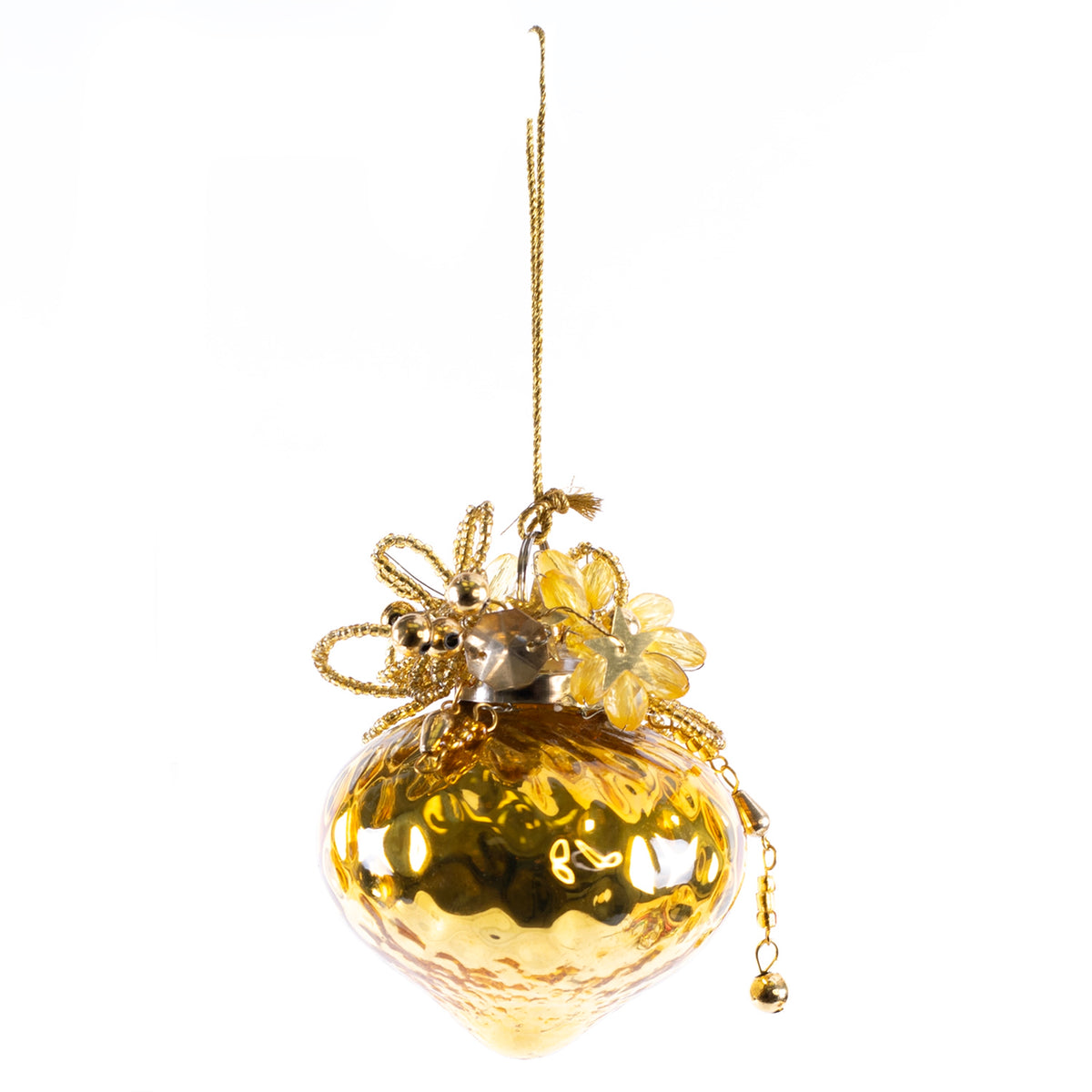 Mercury Glass Beaded Ornament (6-Styles)