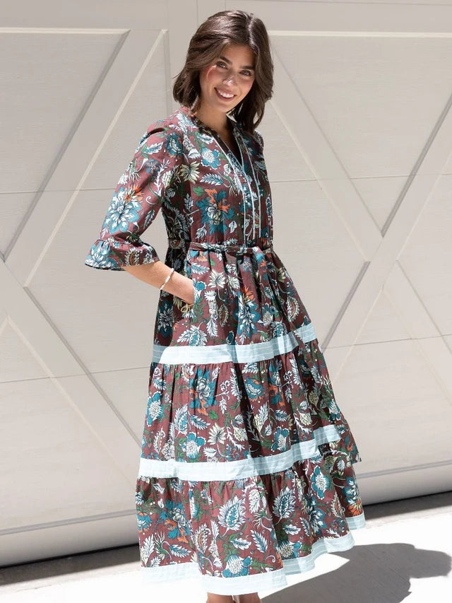 Tiered Floral Dress By: Simply Southern