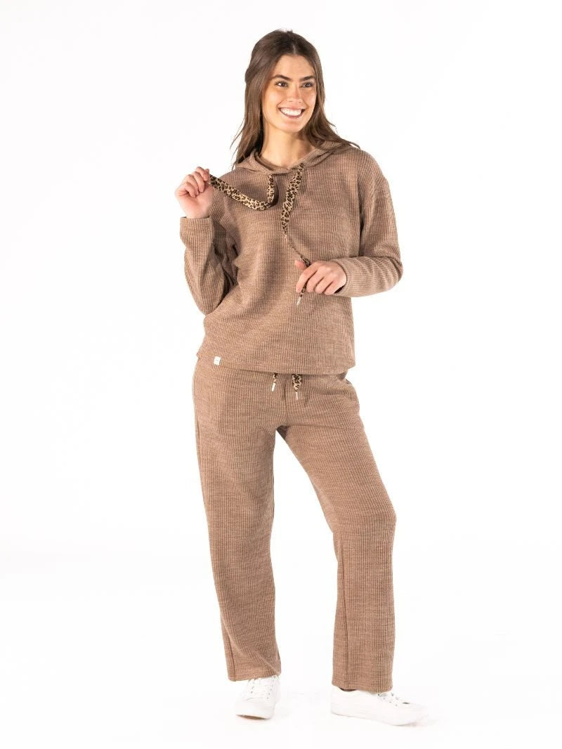Leopard Drawstring Ribbed Pants By: Simply Southern