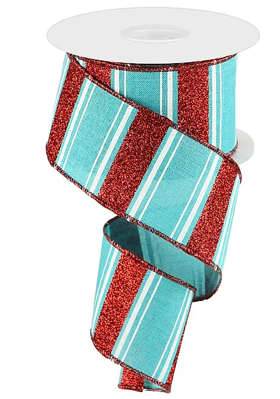 2.5'' x 10 yds Reversible Red Plaid Ribbon