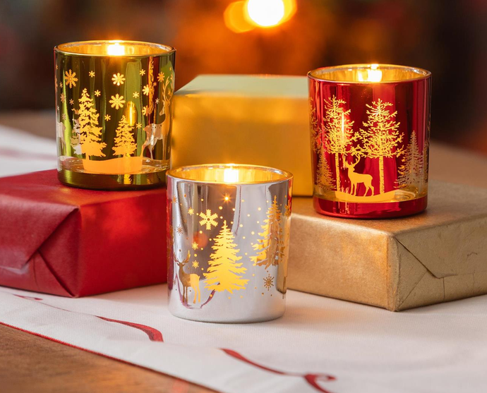 Deer in Forest Candle Holder (3 Colors)