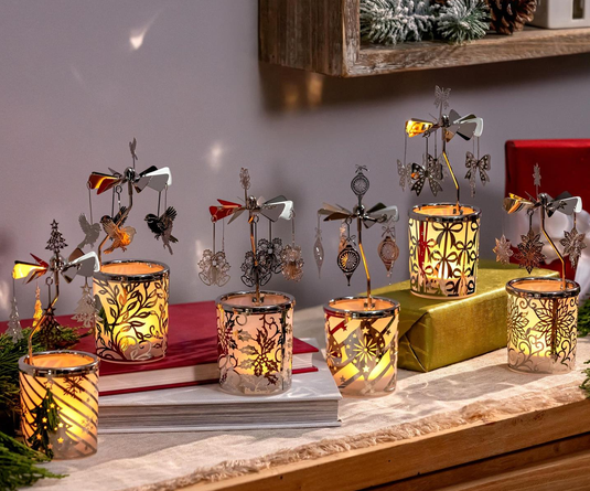 Spinning Glass Votive Holder (6-Styles)