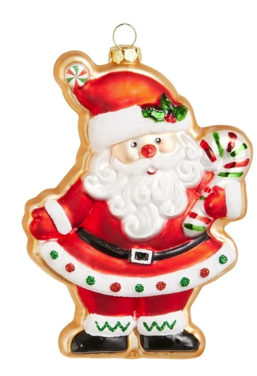 Whimsical Glass Gingerbread Ornament (2-Styles)