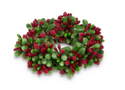 4.5" Beaded Berry Taper Candle Ring