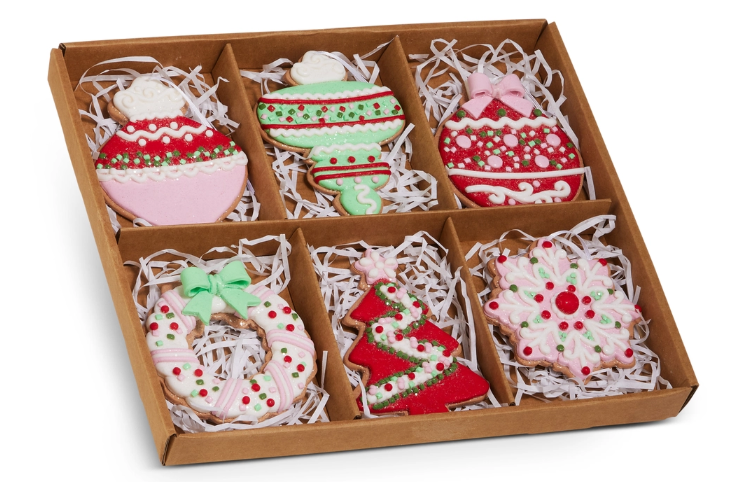 Set of 6 Iced Cookie Ornaments