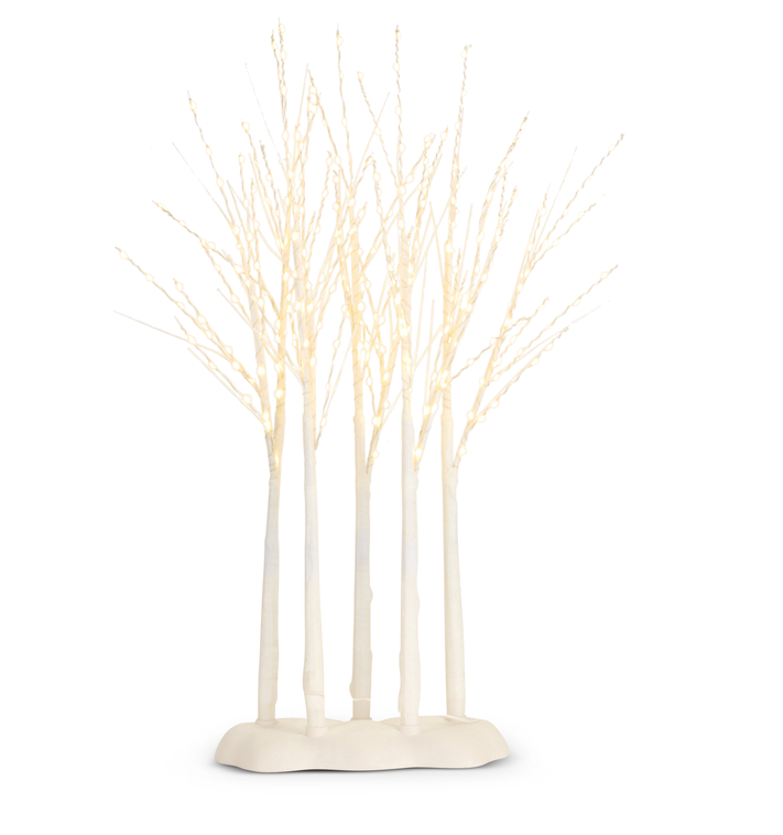 30" LED Glittered Forest Tree Grove