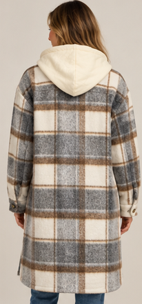 Highlands Plaid Hooded Jacket By: Mystree