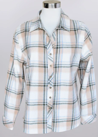 Long Tail Flannel Plaid Shirt
