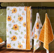 18" x 30" Two-Sided Quick Dry Kitchen Towel Sunflower Fields
