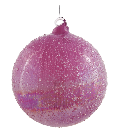 120MM Beaded Glass Ball Ornament By: Jim Marvin (3-Colors)