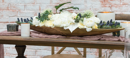 Gold Leaf Metal Centerpiece Tray