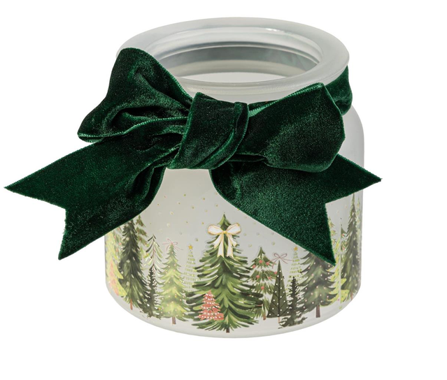 LED Shades of Emerald Tree Forest Candle Holder (2 Sizes)
