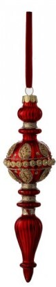 Mercury Glass Jewel Finial Ornament (2-Styles)