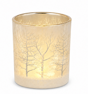 3" Snowy Forest Votive Holder